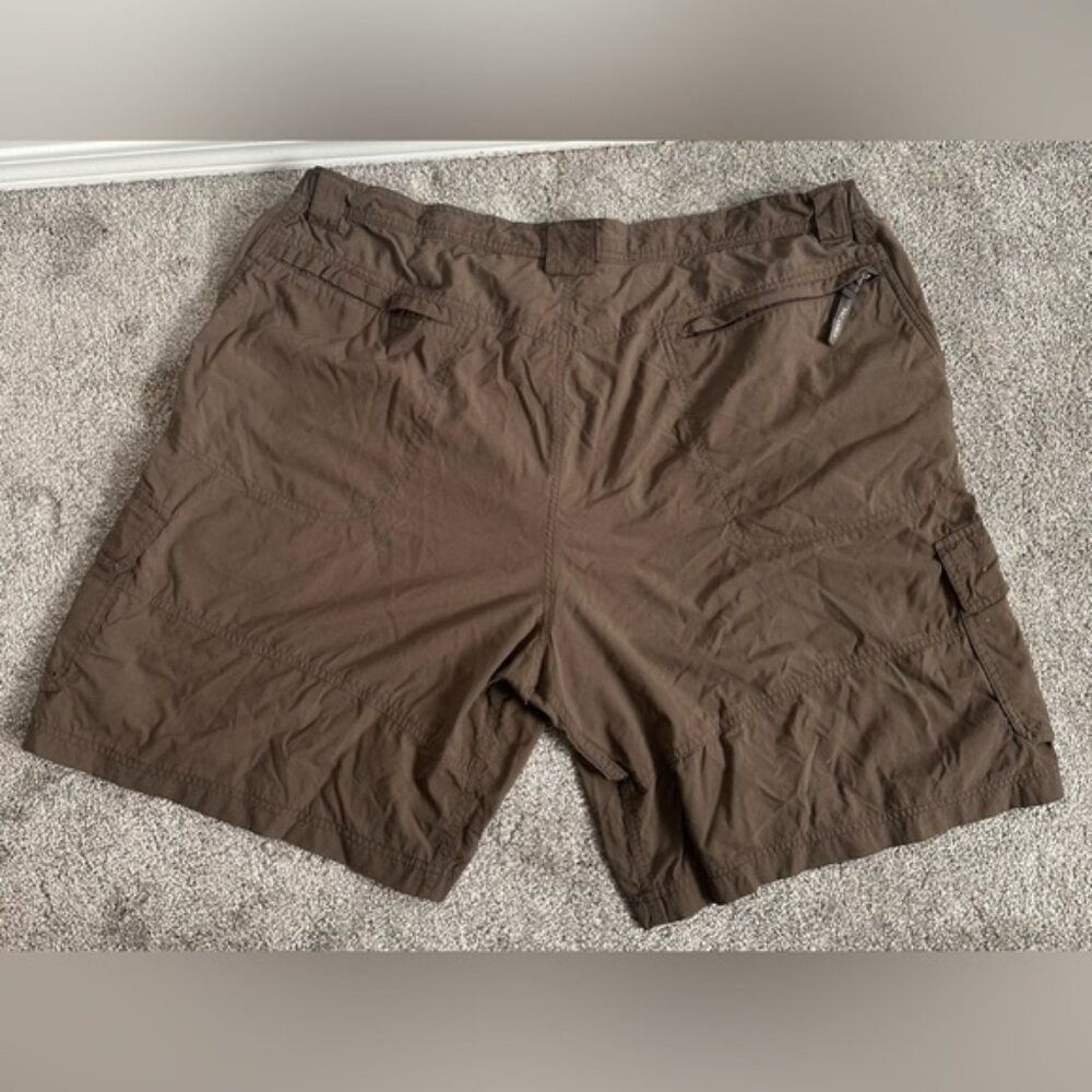 Columbia Mens Titanium Omni Dry Brown Tan Shorts Size XXL Titanium Omni Dry - Picture 2 of 8